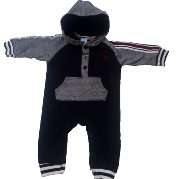 U.S. Polo Assn Stripe Sweatersuit Hoodie - Picture 1 of 6